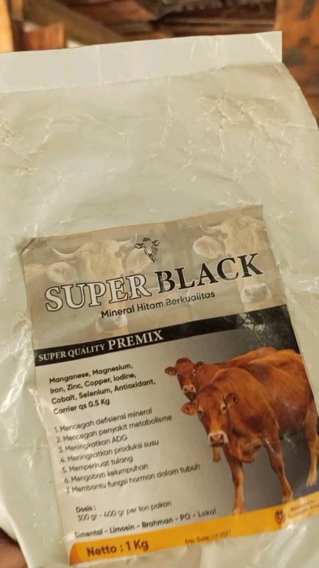 mix mineral hitam berkualitas, premix sapi atau mineral hitam berkualitas #mineralhitam #premixhitam #premixsapi #superblack #RacunShopee #SpillBawaBe