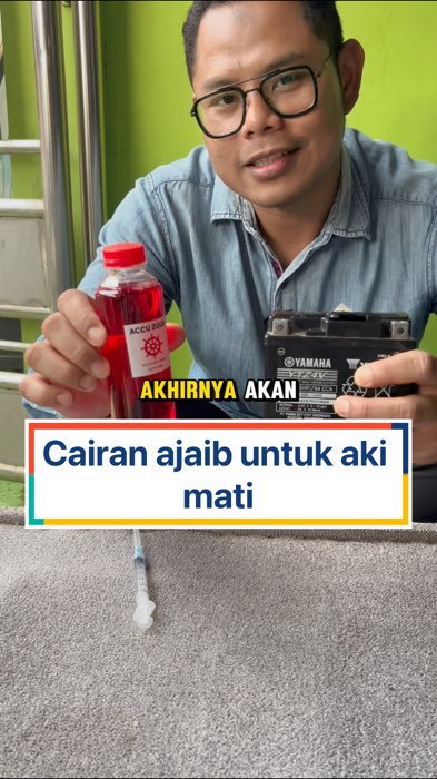Cairan ajaib untuk accu mati #accu #accuzuur #aki #akimotor #akimotormurah #ShopeeLook #RacunShopee