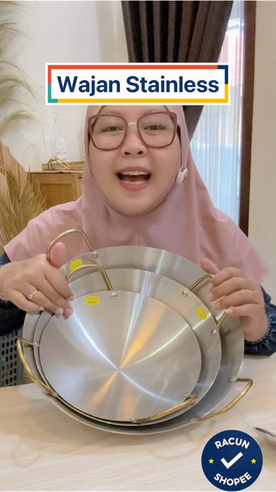 Wajan Stainless murah #wajanstainlessteel #wajanantilengket #wajanmurah #RacunShopee #DiskonRacunShopee