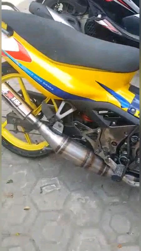 Knalpot racing standar Satria 2 tak satria hiu satria lumba suara garing kemrincing original r19