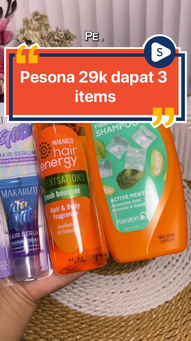 Pesona 29k dapat 3 #ShopeeCOD #ShopeeVideoCreator #ShopeeBeautyHaul #makarizo #shopeevideofeed #ShopeeReview
