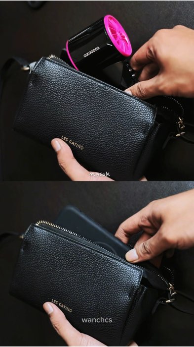 Ternyata pas coba masukin kipas Goojodoq ke tas Les Catino masuk dong #Goojodoq #lescatino  #kipasanginportable #taswanita #kipasmini