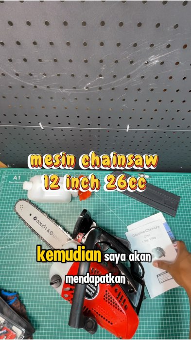 mesin chainsaw 26CC 12 inch#chainsaw #mesinchainsaw #mesinchainsaw12inchi #mesinchainsawbensin #mesinchainsaw16cc #chainsaw12inch