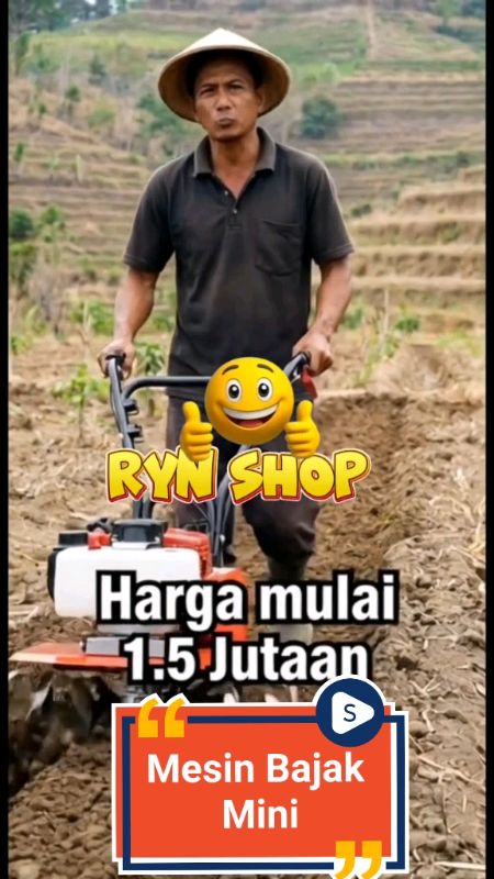 Mesin Bajak Mini Tangguh#MesinBajak #MiniTiller #TraktorMini #AlatPertanian #PetaniModern #BajakSawah #MesinKebun #PertanianIndonesia #ShopeeIndonesia