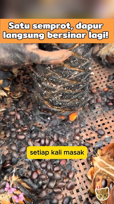 Pembersih Wajan 2-in-1: Hapus Karbon + Antibakteri, Bersih Sekali Pakai