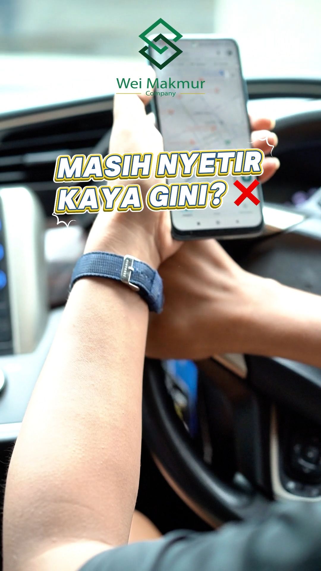 Dari ribet pegang HP saat navigasi ke nyaman dalam sekali pasang. Holder Wei Makmur kokoh, stabil, dan siap temani perjalanan 🚗📱 #phoneholder