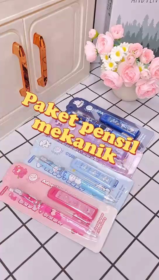 Paket pensil mekanik lengkap ✏️✨ Nyaman dipakai buat sekolah, ujian, dan kerja. Tulisan jadi makin rapi 💛 #Aimilo #PensilMekanik #AlatTulis #Statione