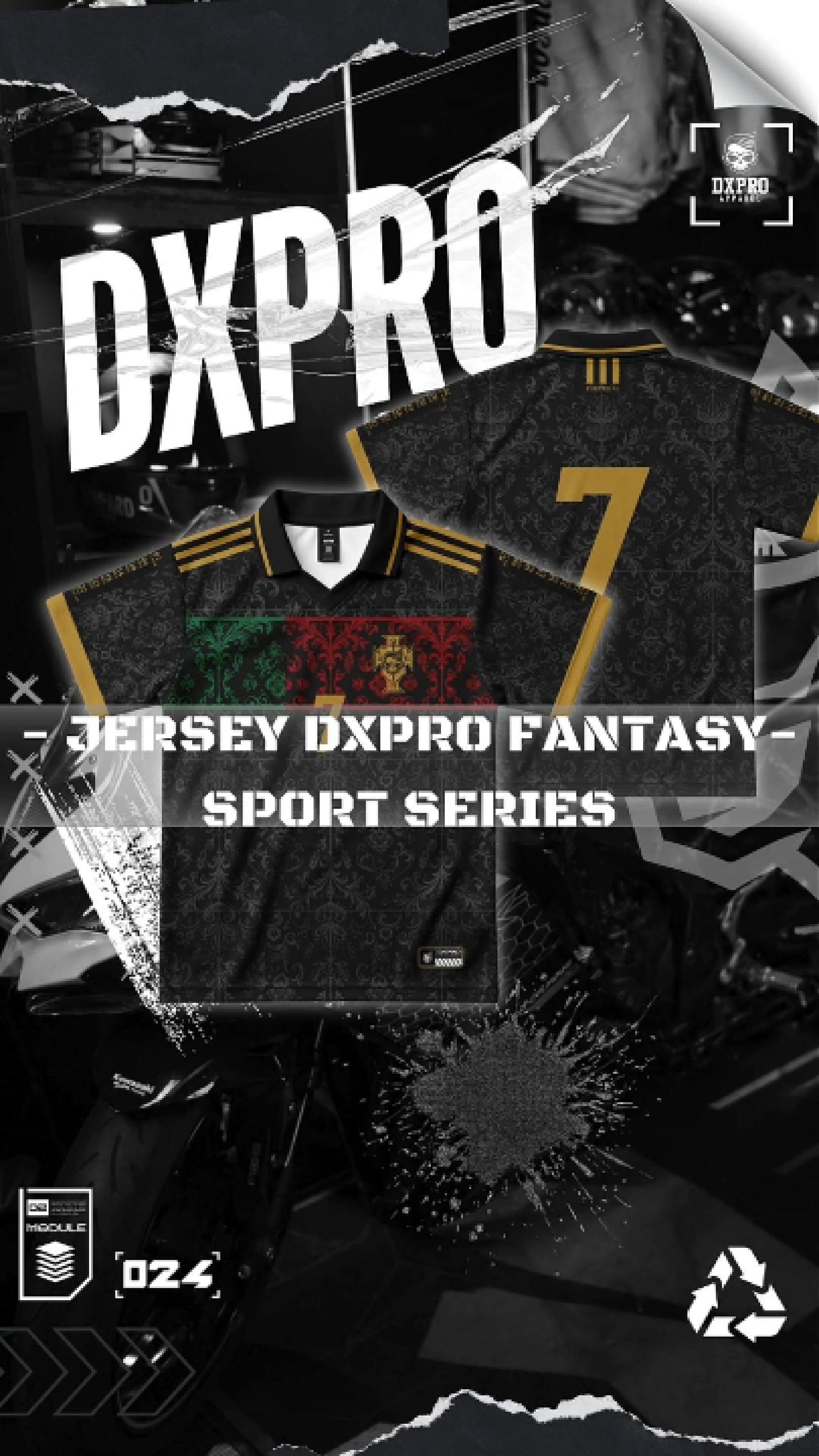DXPRO Jersey Fantasy Black Series siap nemenin style harian lo!#dxproapparel #dxpro #OOTDFashionShopee #RacunShopee