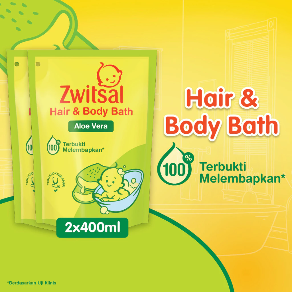 [LEBIH HEMAT 30%] Zwitsal Twinpack Aloe Vera 2x400mL