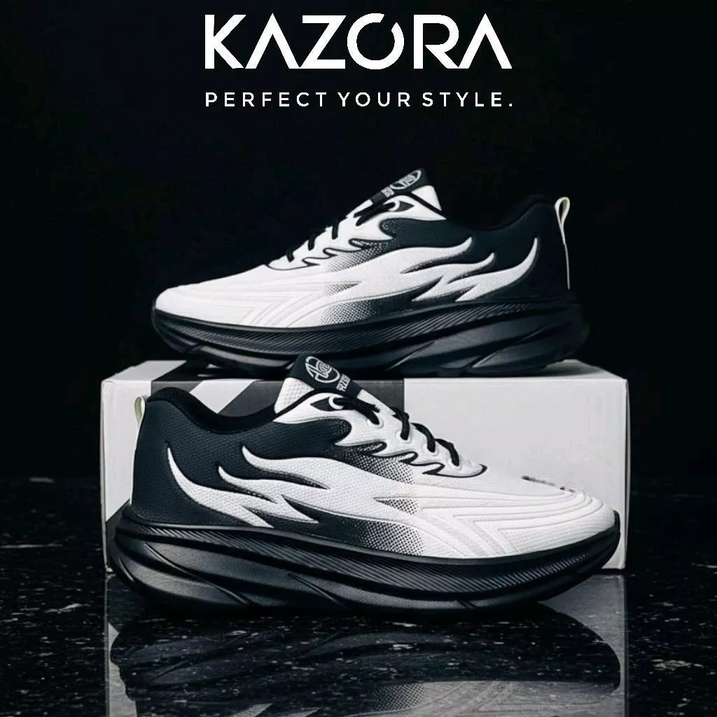 KAZORA Sepatu Original Sneaker Sekolah Olahraga Sport Running Phylon Empuk Dan Ringan