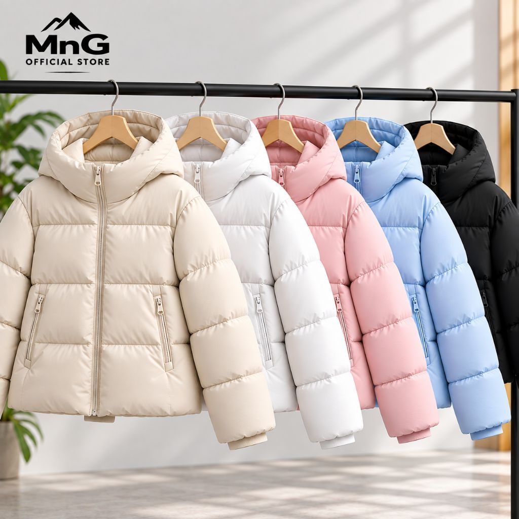 MnG Jaket Winter Wanita Waterproof Windproof Puffer Tebal Musim Dingin