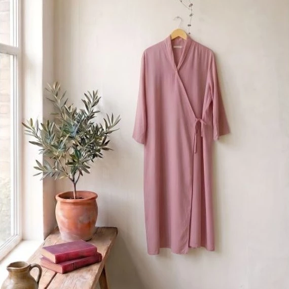 Yuri Panjang Home Dress Kimono Daster Premium Busui Dan Lahiran Hospital Friendly Bahan