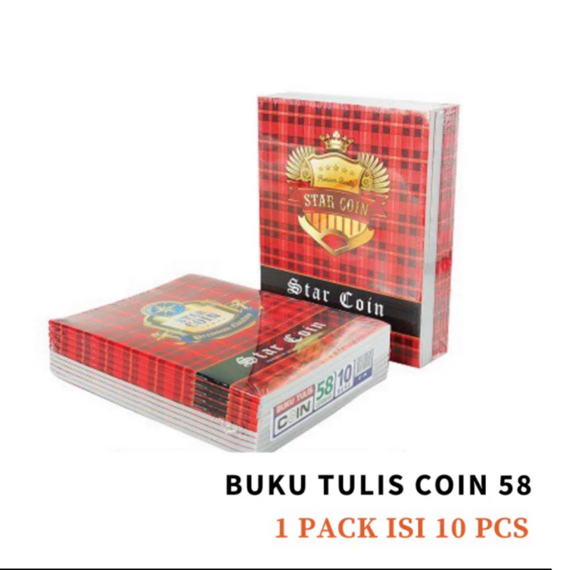 Buku Tulis Kwarto Murah 58 Coin Motif Beragam