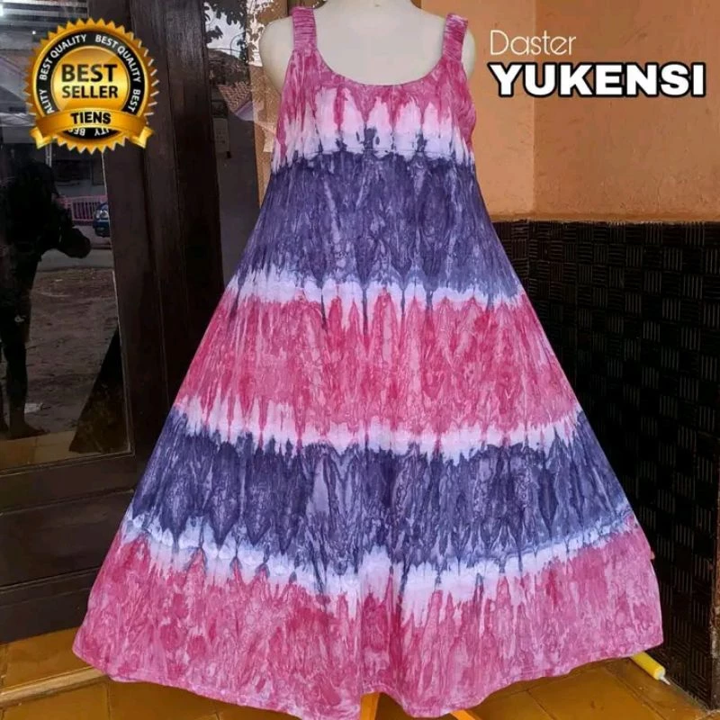 Daster kaos yukensi abstrak tali karet-daster busui