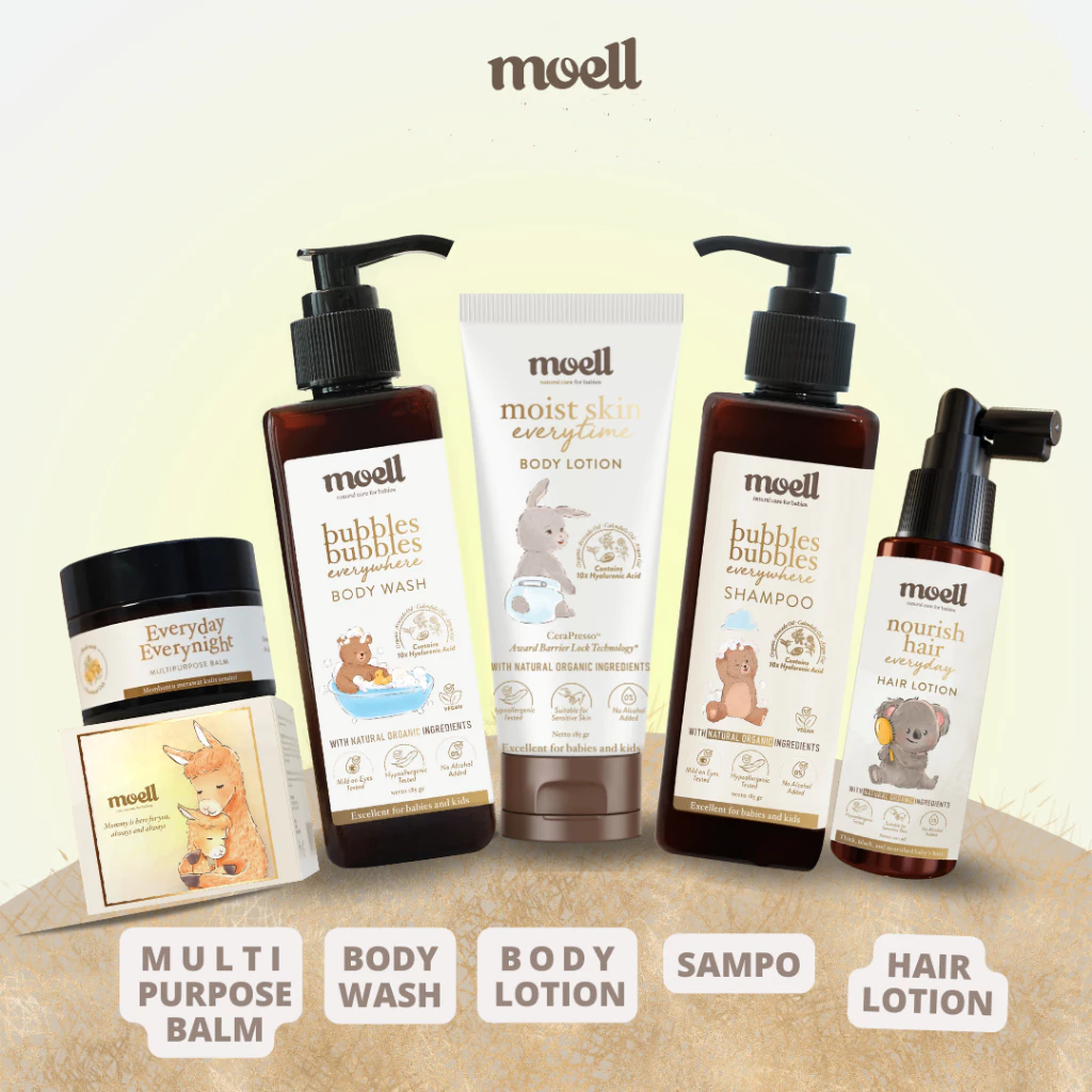 Moell Hair Lotion / Moell Body Lotion / Moell Balm / Moell Shampoo / Moell Body Wash