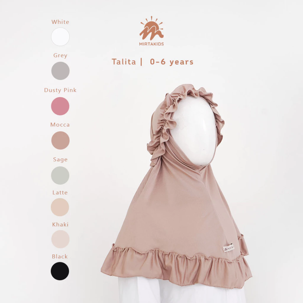 Mirtakids Talita Hijab Instant Anak (0-6 Tahun) | Jersey Baloon