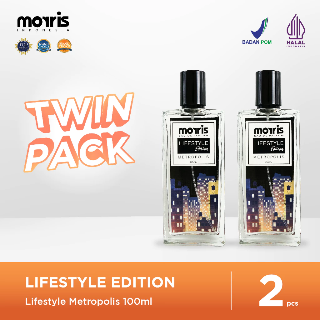 Morris Lifestyle Edition Parfum Pria 100 ml x 2 Pcs