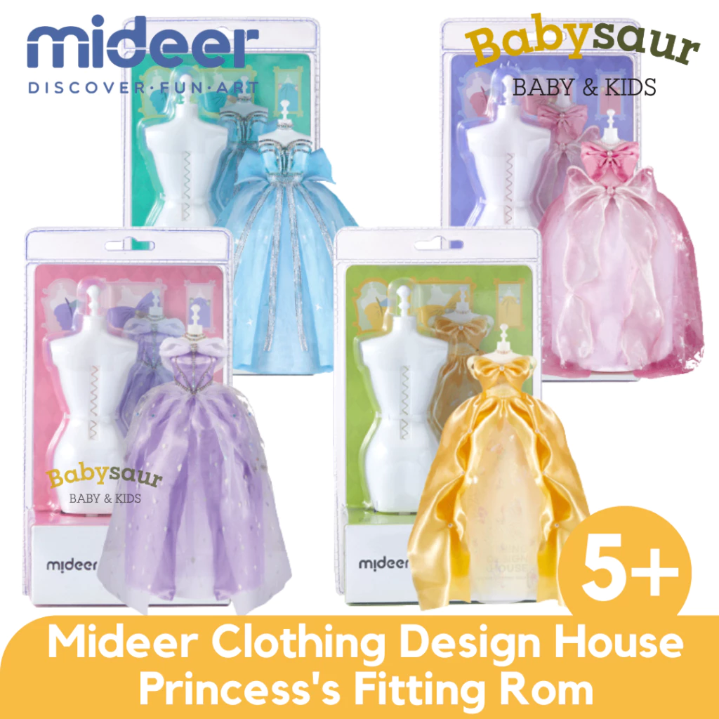 Mideer Clothing Design House Princess Fitting Room Mainan Desain Baju Princess Fashion Design Ketera