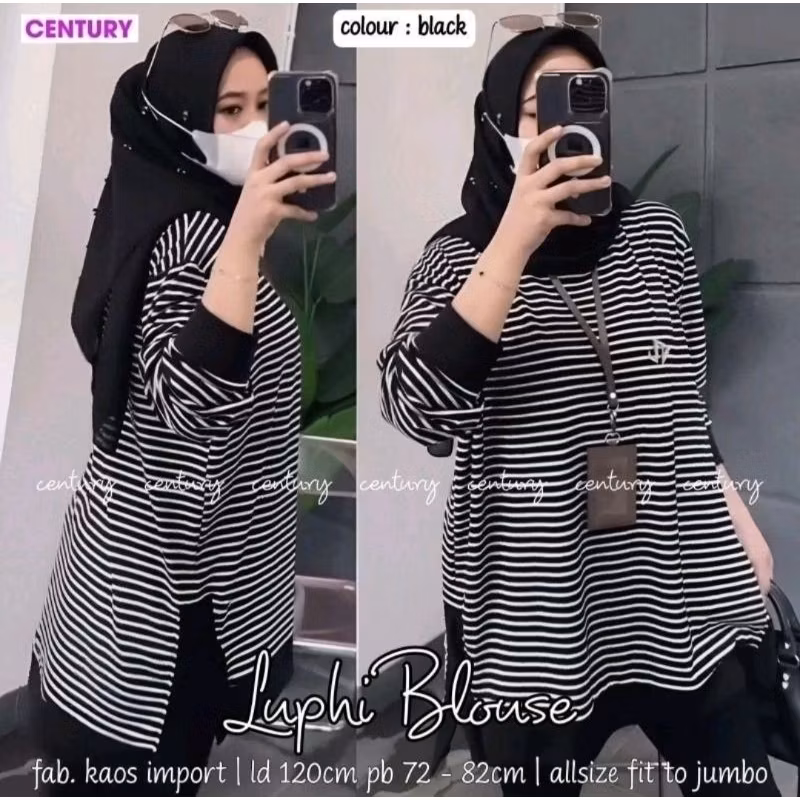 LUPHI BLOUSE // LINEA BLOUSE // ATASAN SALUR / BLOUSE GARIS