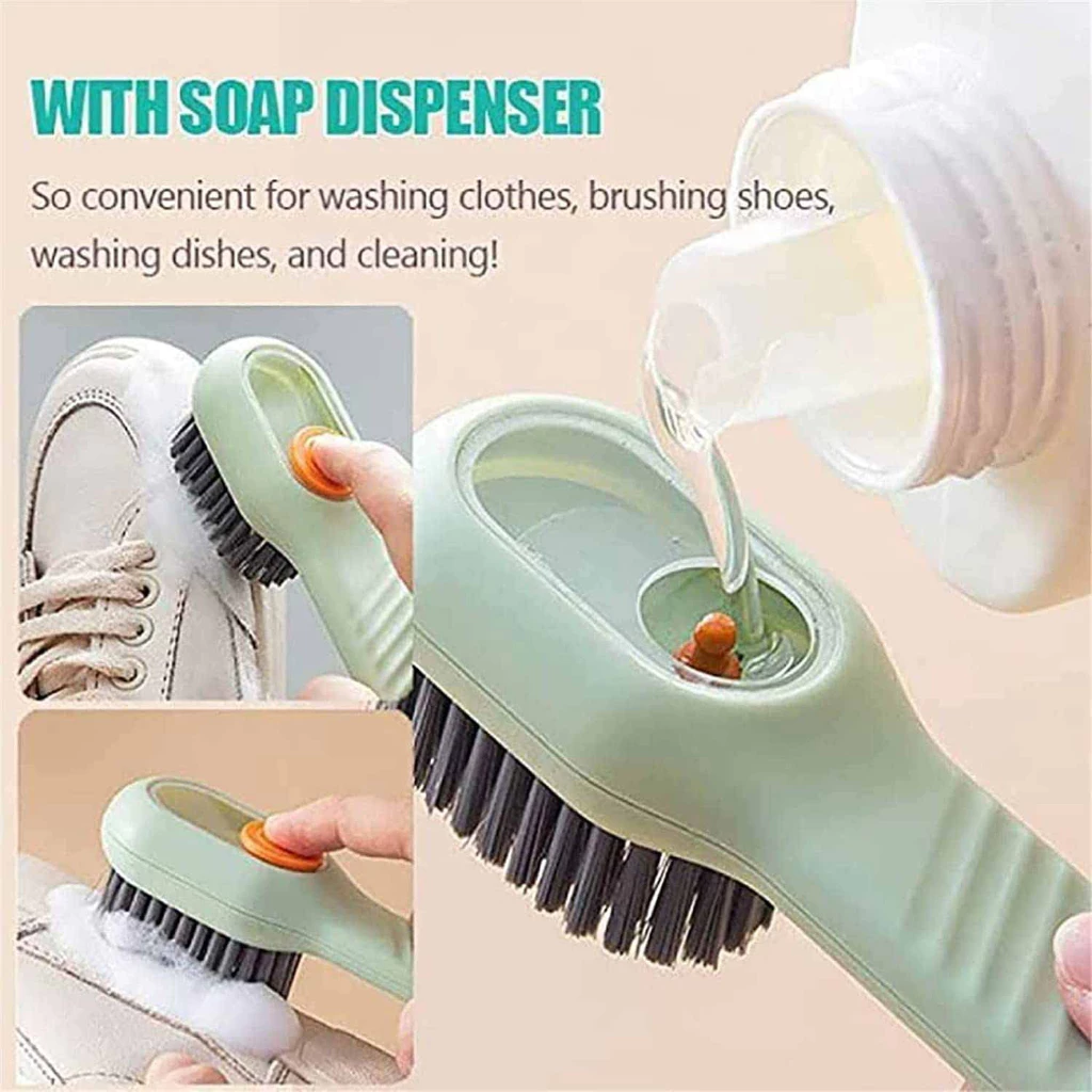 【GOGOMART】Sikat Sepatu Multifungsi Dengan Lubang Detergen Bulu Lembut - ED 17CM