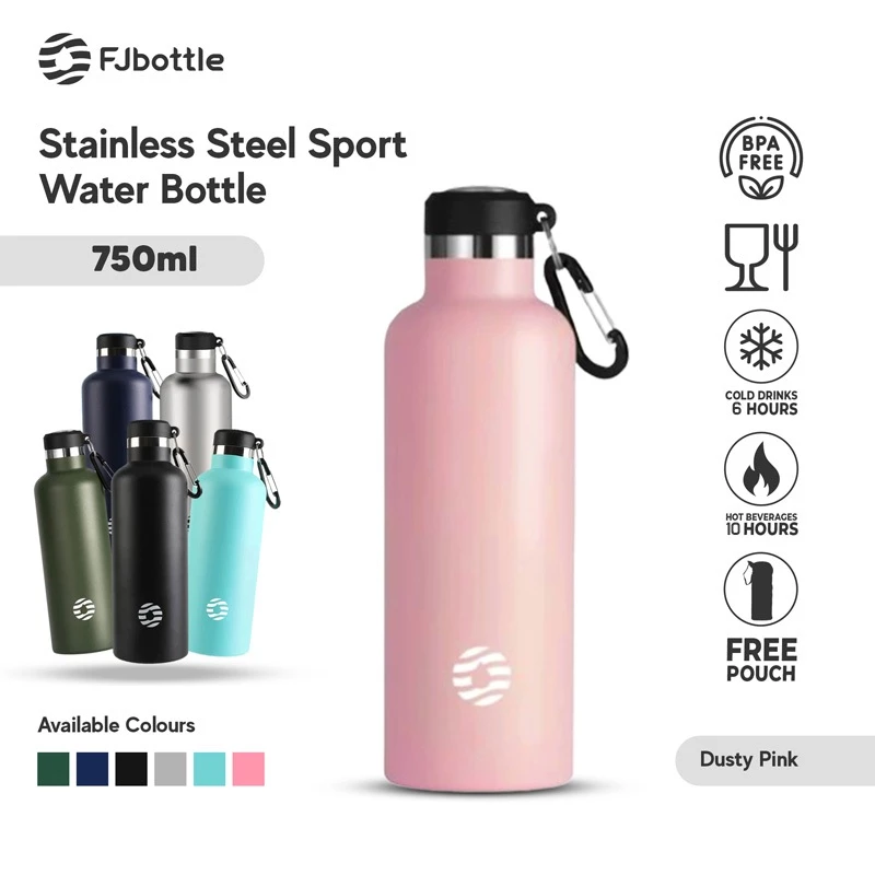 FJbottle - SR2100 Botol Minum Tumbler Olahraga Stainless Steel 750ML Dengan Gantungan