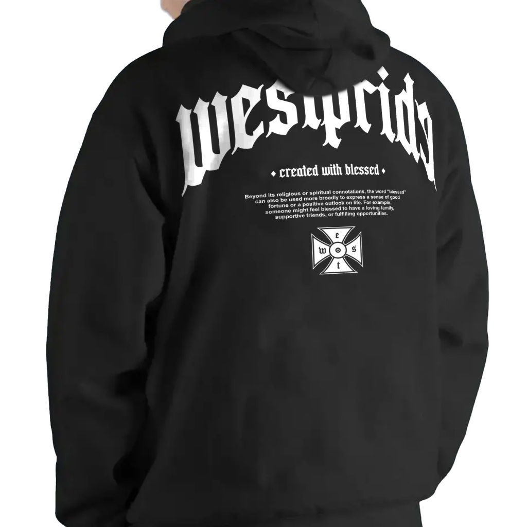 Westpride - Hoodie Hitam Blessed