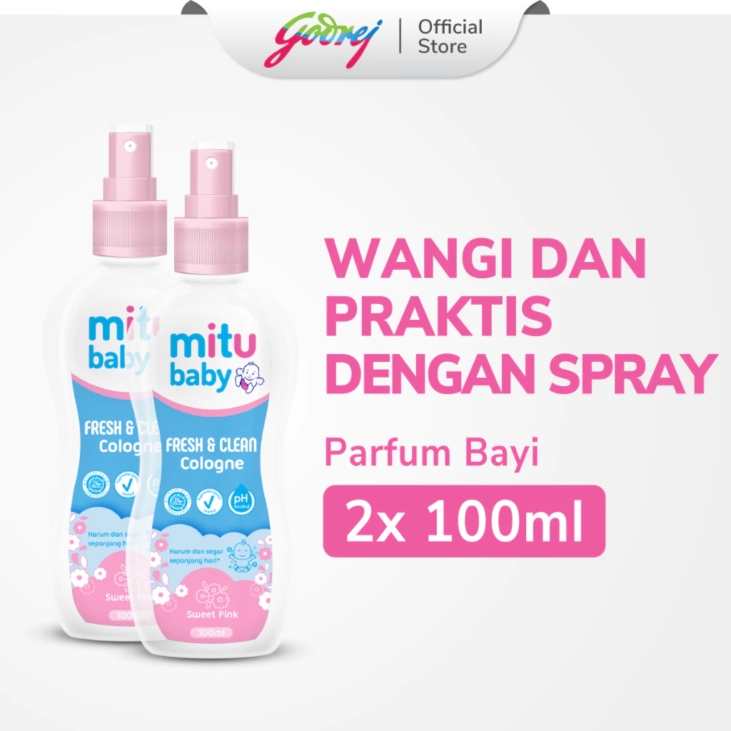 Mitu Baby Cologne 2 X 100 Ml Sweet Pink