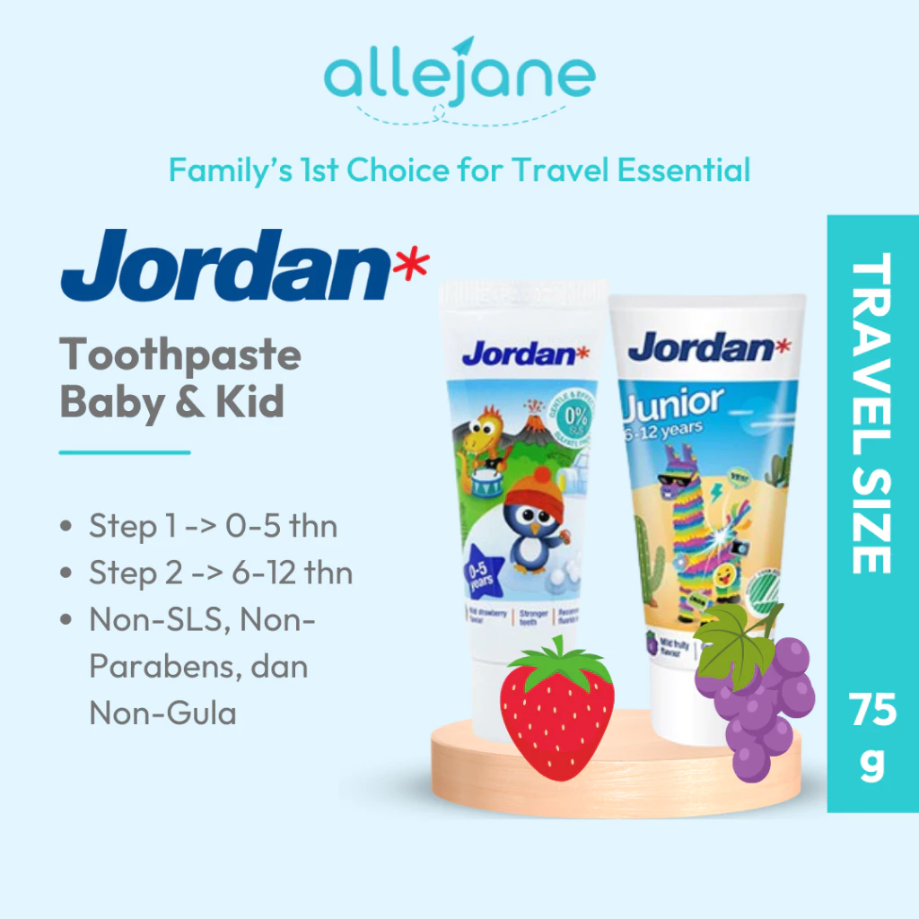 Jordan Pasta Gigi Baby Anak Toothpaste Step 1 2 [All]