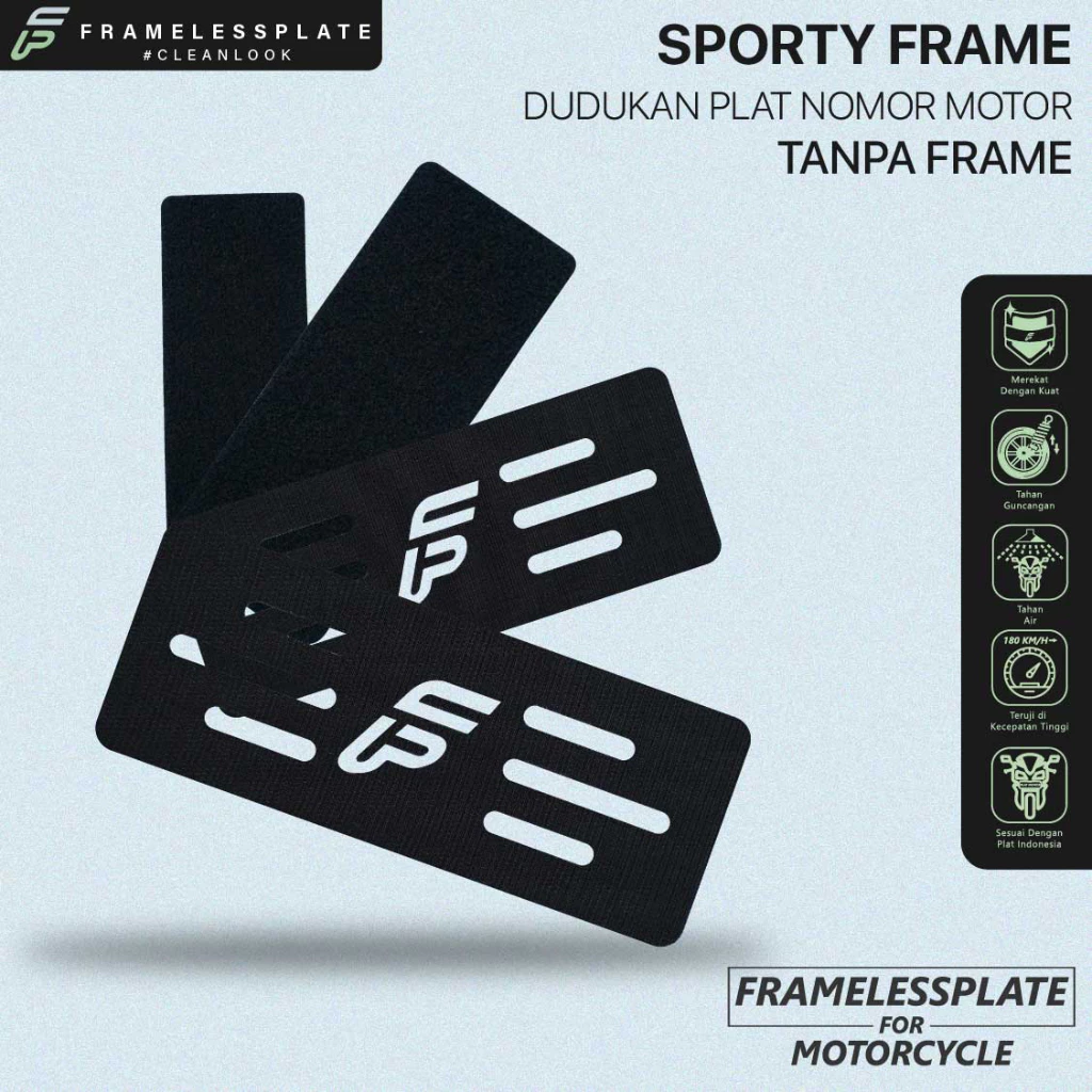 Framelessplate Motor Dudukan Plat | Dudukan Plat Nomor Motor Universal
