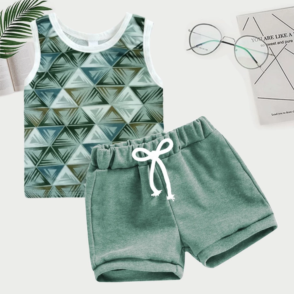 RILLO - Setelan Singlet Anak Triangle Somi  Unisex