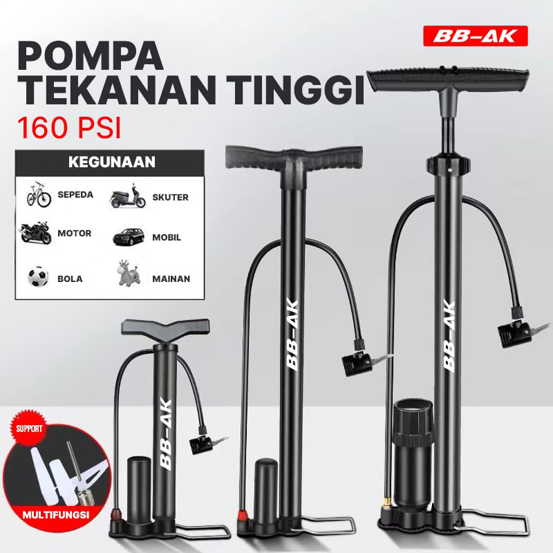 BBAK Pompa Ban Motor 160PSI Pompa Sepeda Motor Portable Kompa Angin Ban Motor EXTRA Pompa