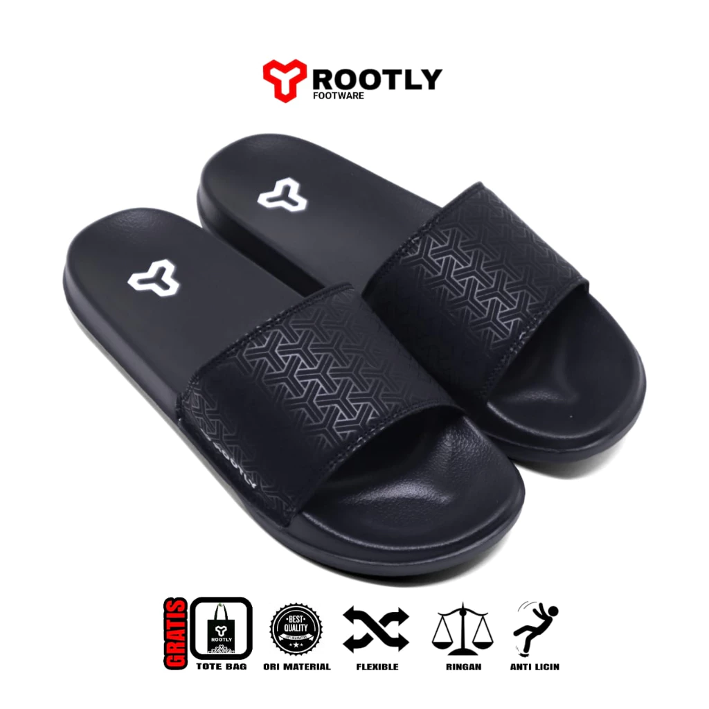 Rootly - Sandal Pria Motif Crew 