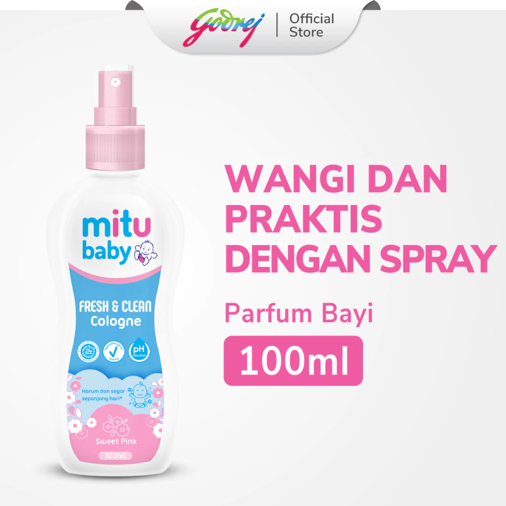 Mitu Baby Cologne 100 Ml Sweet Pink