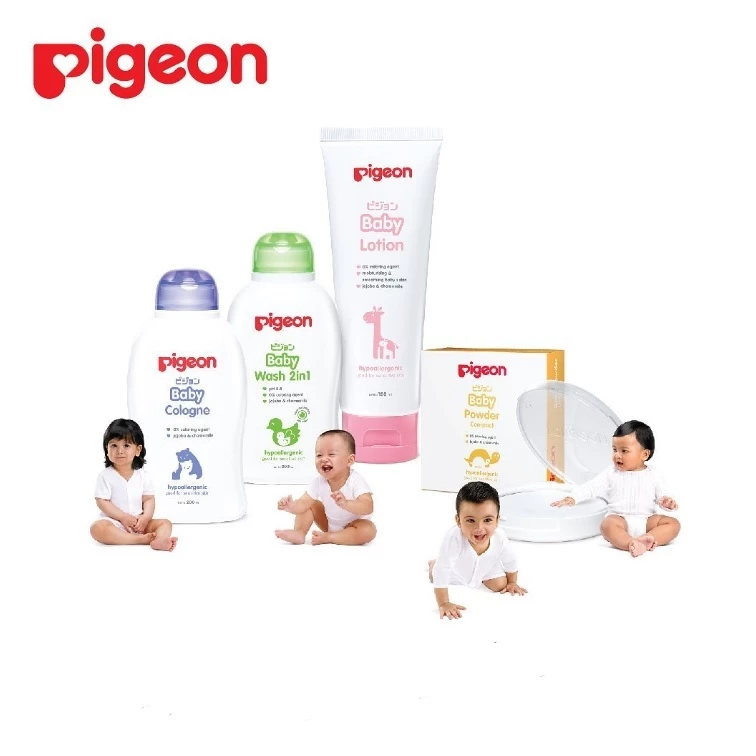 Pigeon Baby Compact Powder Cake 45 Chamomile / Wash Chamomile 150ml / Lotion 100ml / Diaper Rash Cream / Cologne 200ml / / Hair Lotion Chamomile 100ml | 200ml /  60Gr / Toothpaste Odol Pasta Gigi Bayi Anak 45gr Orange / Strawberry 45 gram
