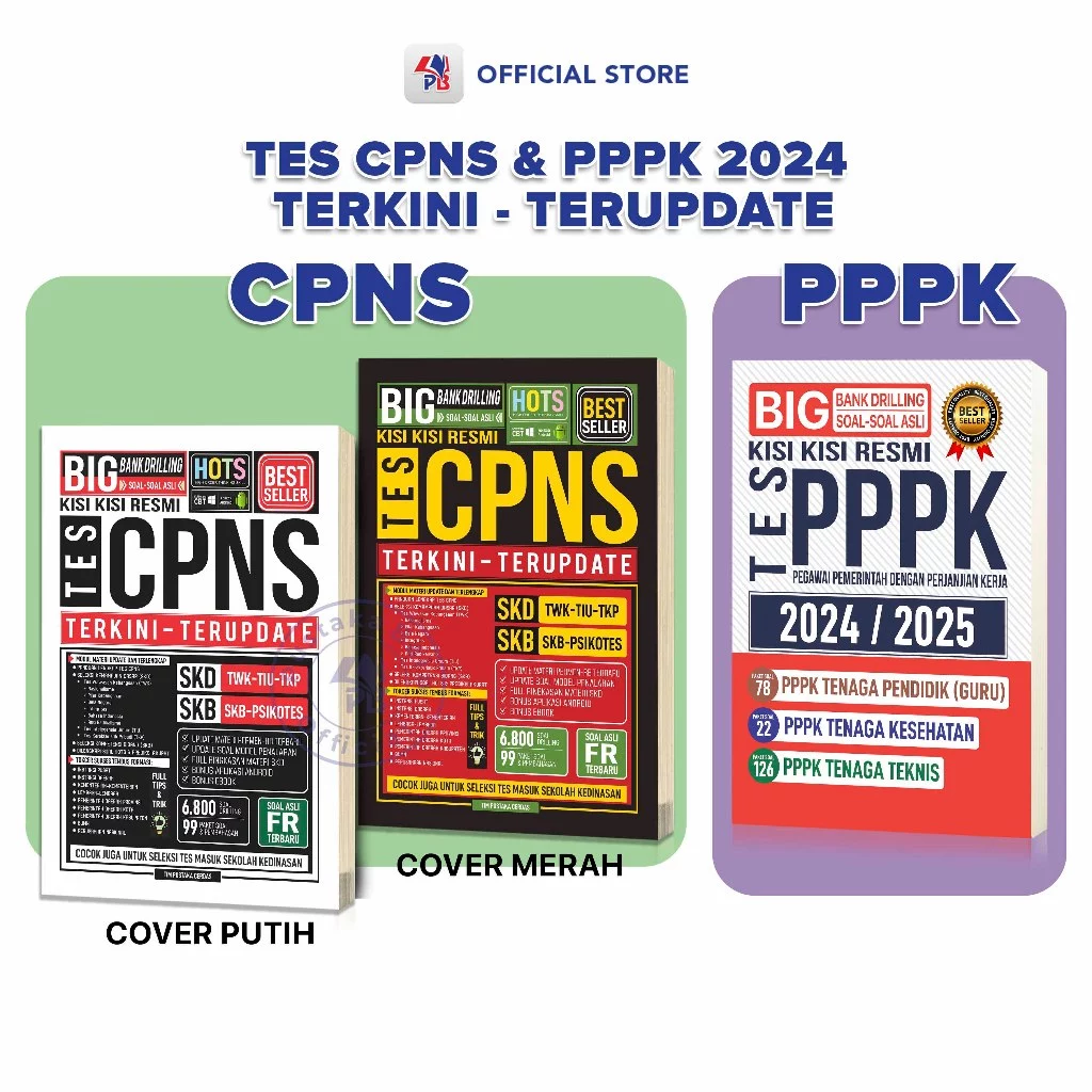 Buku cpns dan pppk 2024 2025 Best Seller Untuk Umum