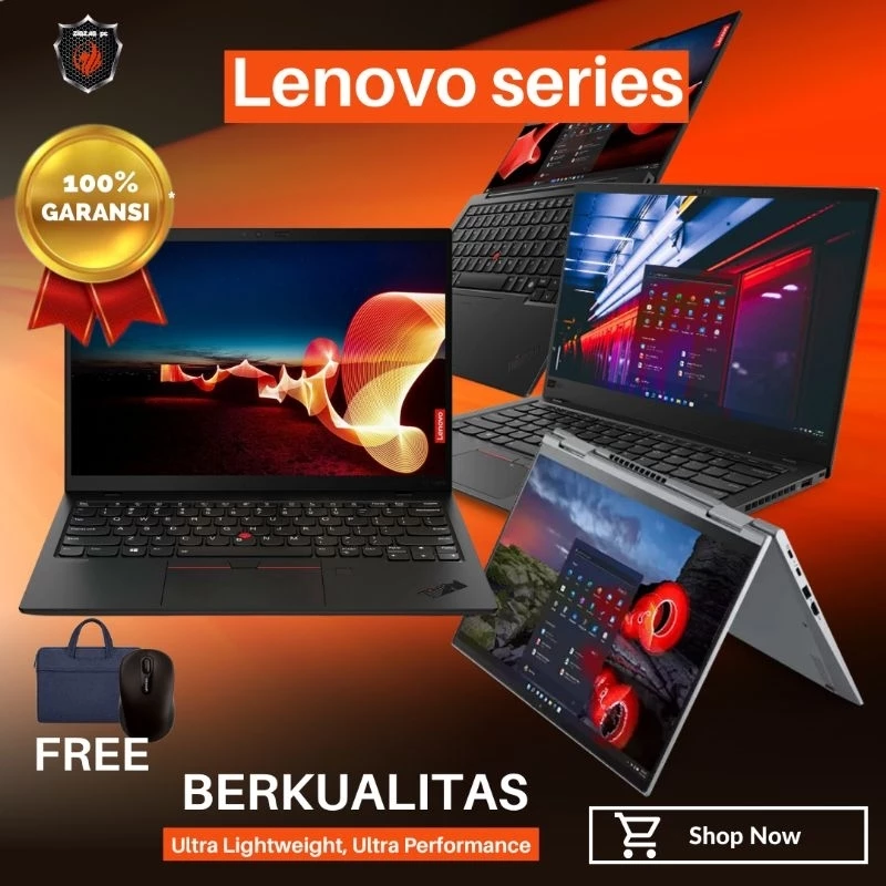 Laptop Lenovo Core i5 i7 RAM 8GB 16GB SSD Windows Siap Pakai