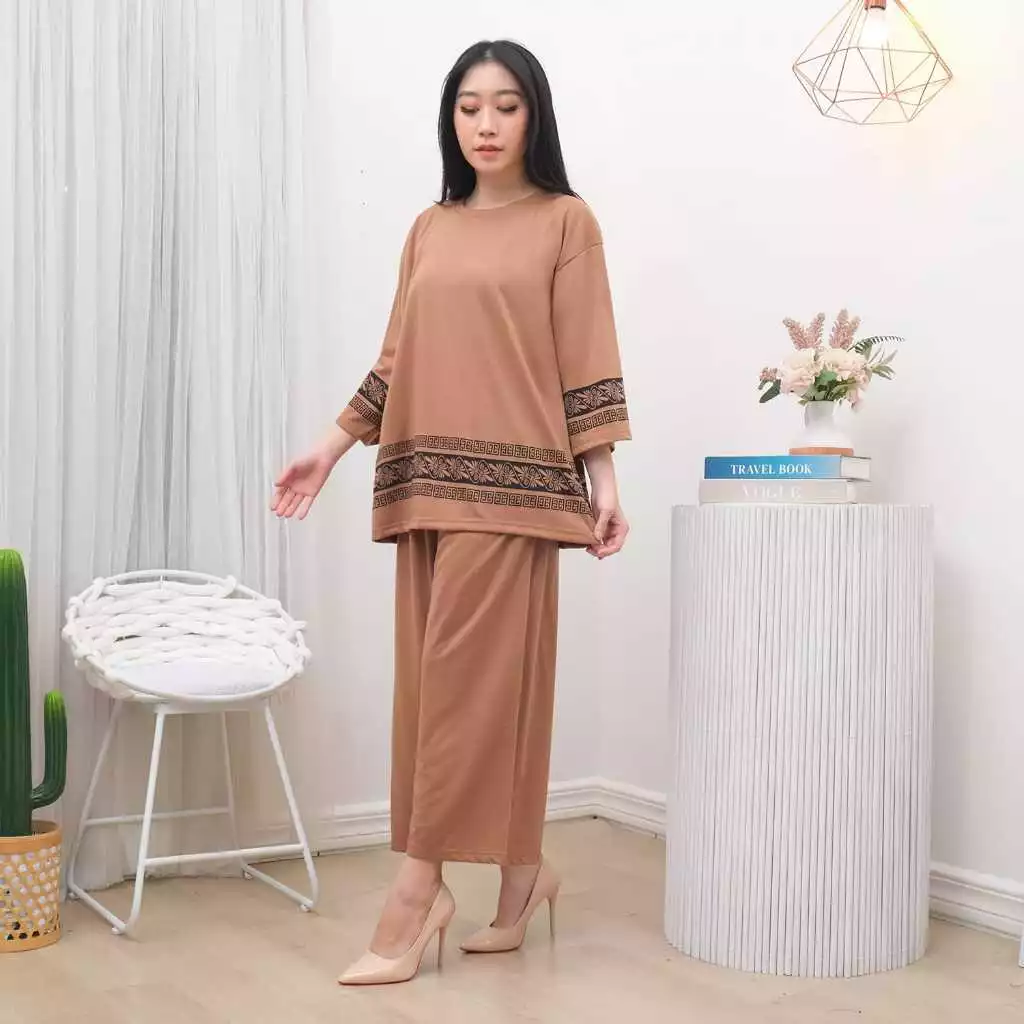 One Set Batik Ld 120 Setelan Wanita Baju Dan Celana