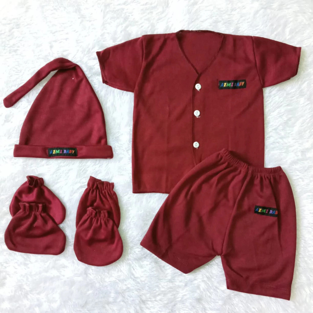 1 Set Baju Bayi Baru Lahir Lengan Pendek Lembut
