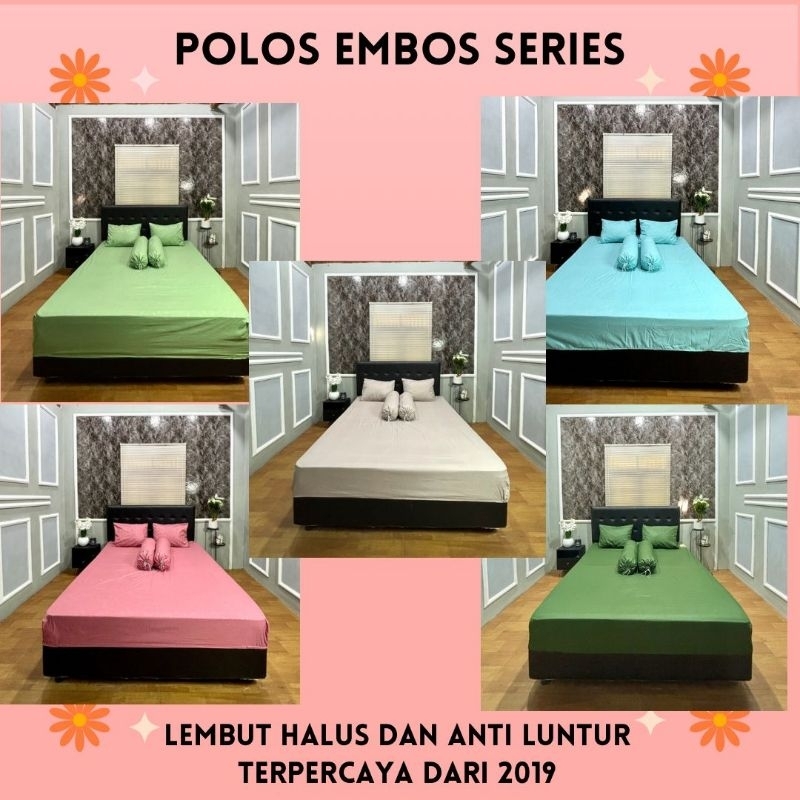 SPREI POLOS EMBOSS UKURAN 120 160 180 200 TINGGI 20// SPREI HOME MADE// SPREI MURAH