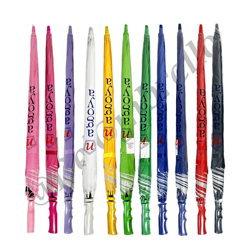 (100 TANPA SARUNG)Payung Golf JUMBO Polos Dalam Silver Anti UV Premium Quality Ujung Besi