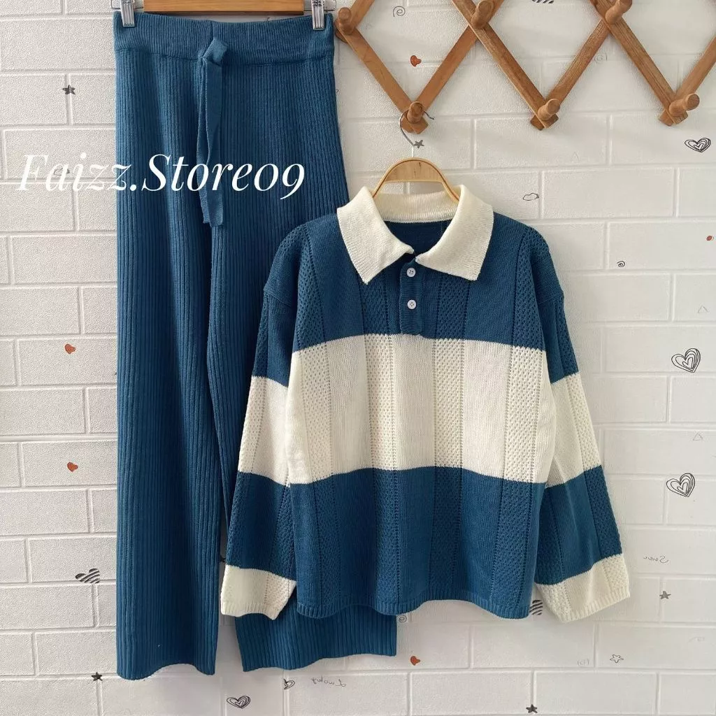 ONESET NAOMI SETELAN CELANA KULOT RAJUT WANITA