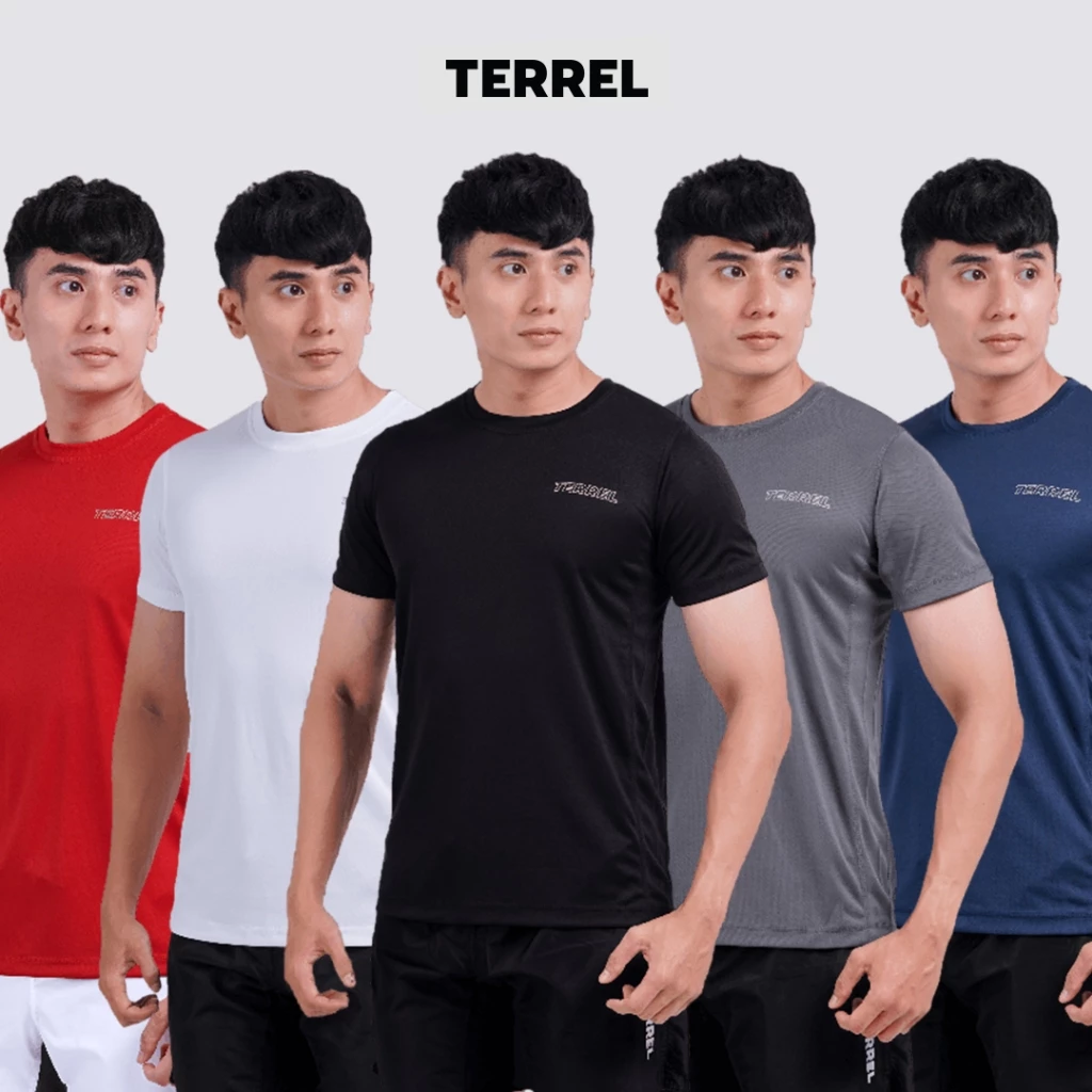 Terrel Sportswear - Basic Tee Men Running Training | Kaos Olahraga Pria Dry Fit Quick Dry