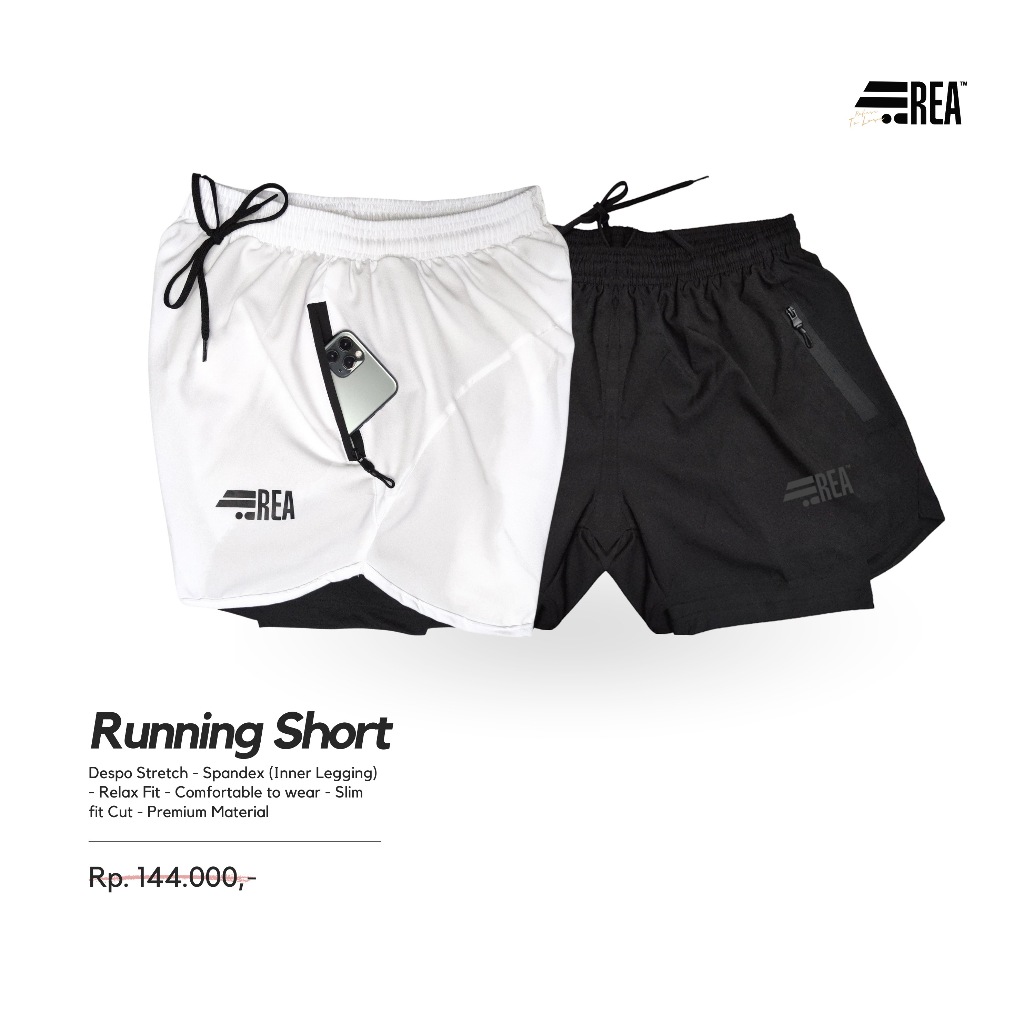 REA ACTIVEWEAR - Celana Pendek Olahraga 2in1 Legging