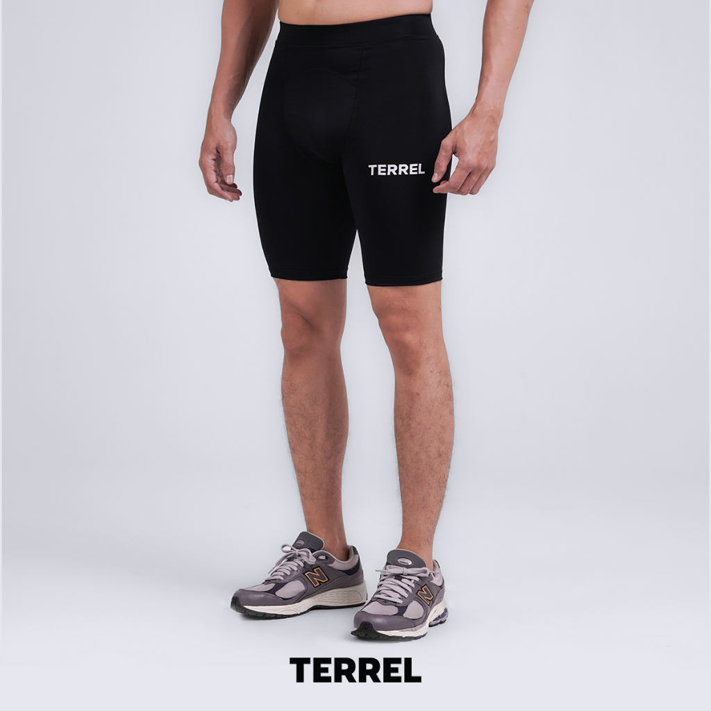 Terrel Sportswear - Performance Base Layer Short Pants Black Running Men | Celana Pendek