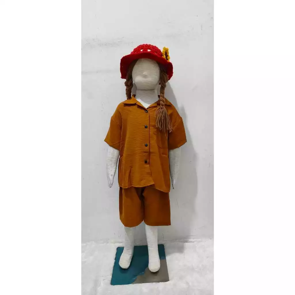 RILLO - Setelan Anak Pendek Crinkle