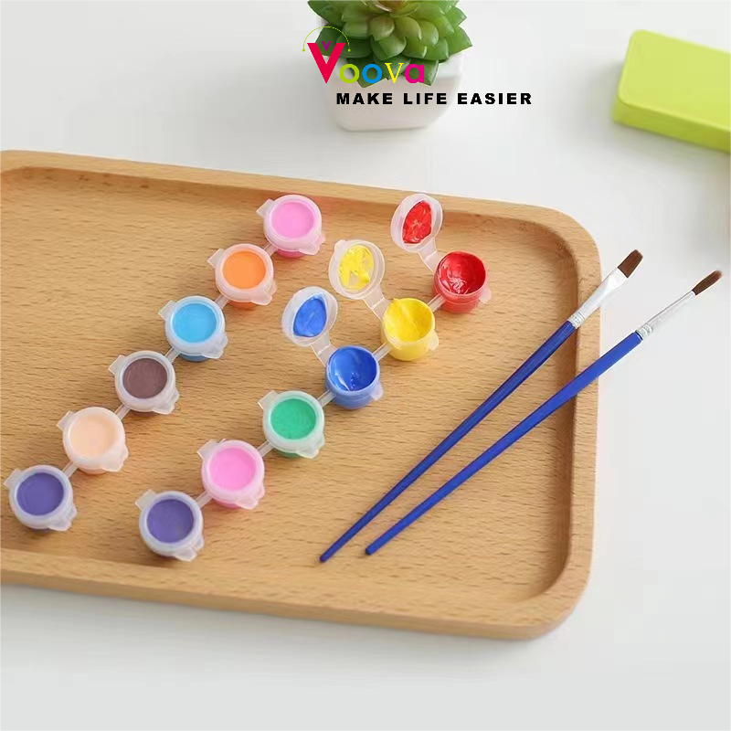 VOOVA Cat Melukis / Cat Akrilik / Acrylic Paint Set 6 / 12 / 36 Warna / Cat Akrilik
