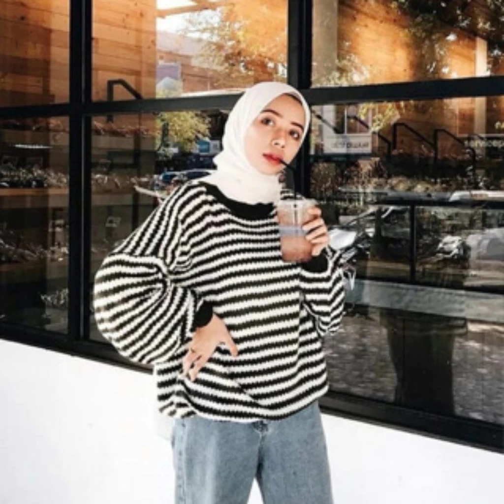 Ziggy sweater / ziggy stripe knitted / sweater musim dingin