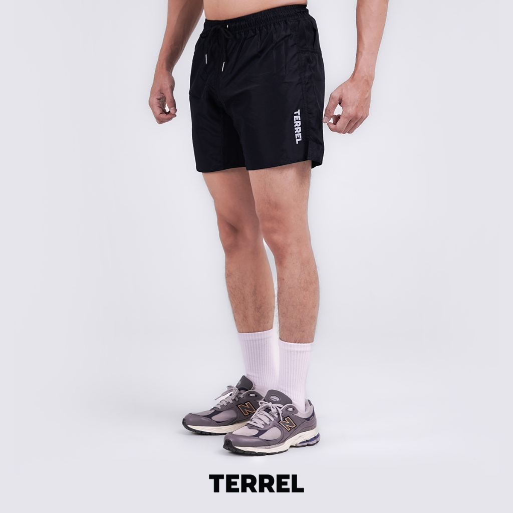 Terrel Sportswear - Basic Short Black Men Running Gym | Celana Pendek Olahraga Pria Quick
