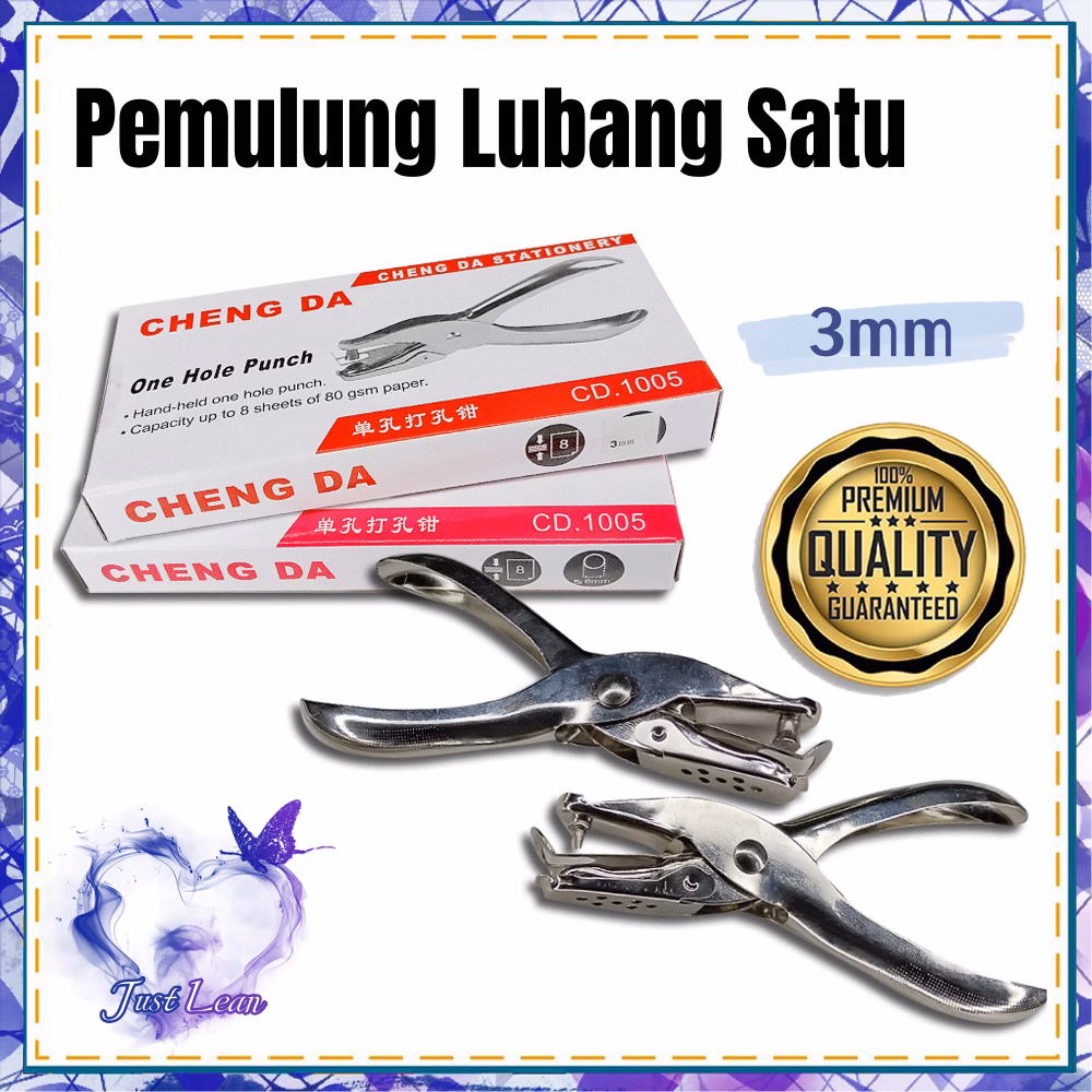 Pemukul Penjepit Tanda Gantung Satu Lubang Lingkaran 3MM ONE HOLE HANG TAG PUNCHER CIRCLE 3MM