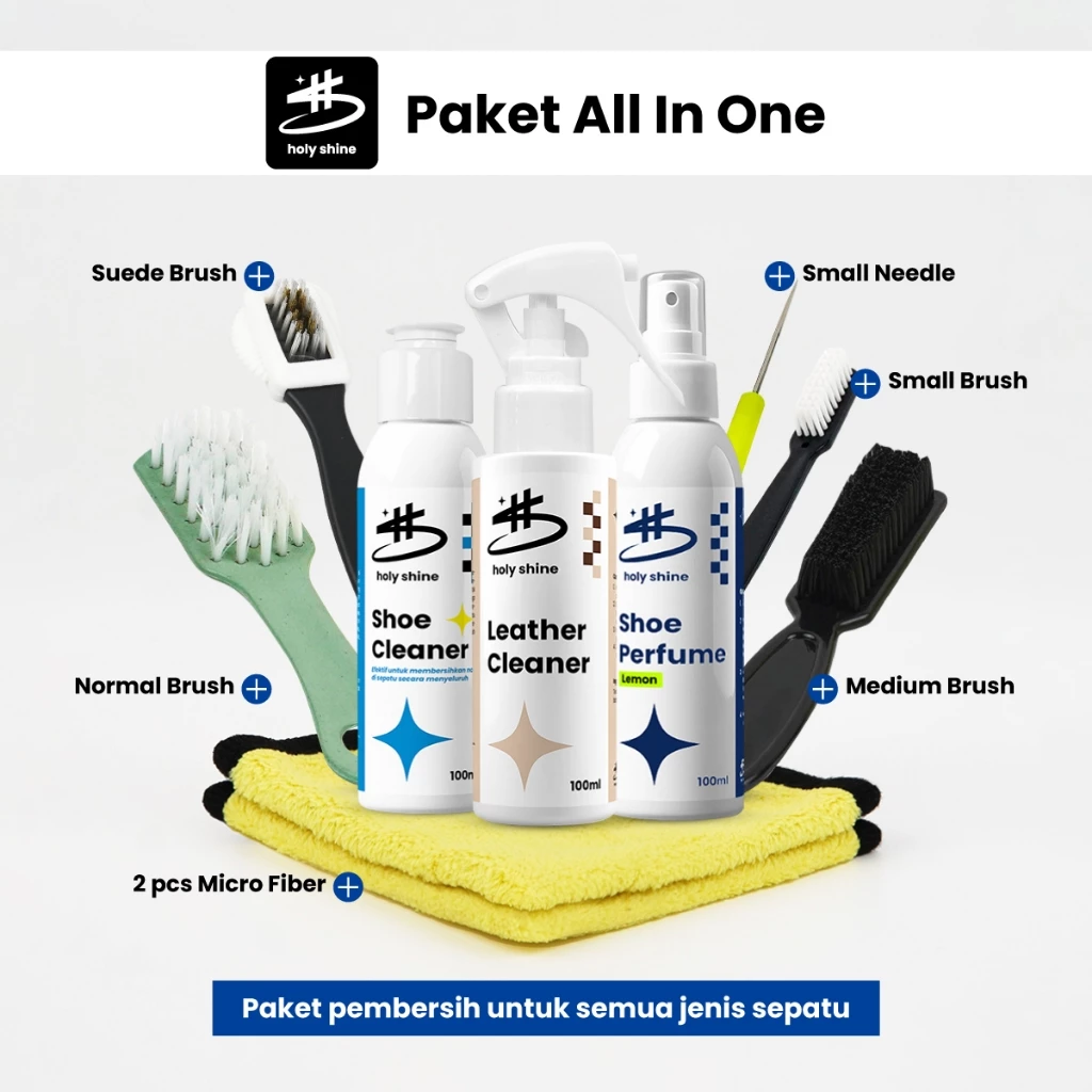 Holy Shine Starter Kit / Paket Sabun Cuci Sepatu Shoe Cleaner